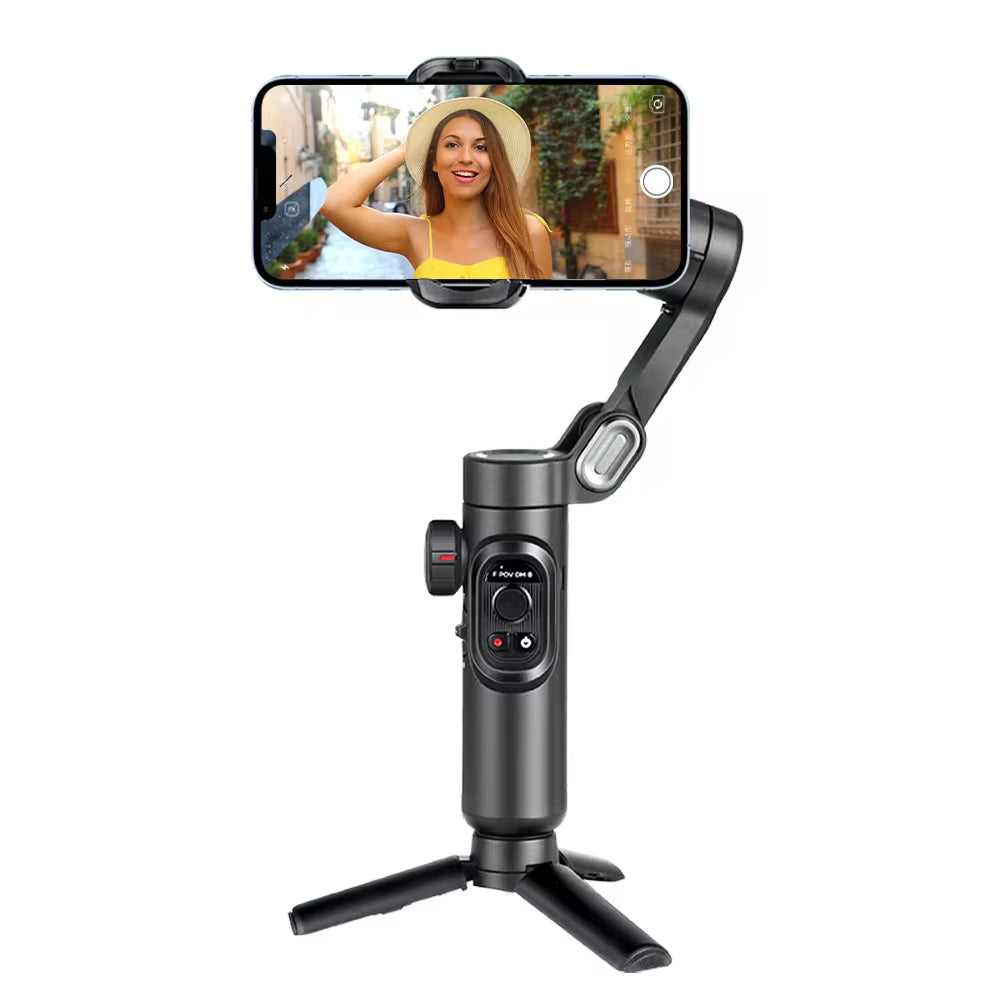 3-Axis Handheld Gimbal Stabilizer for Smartphone with Fill Light for Iphone Android Face Tracking