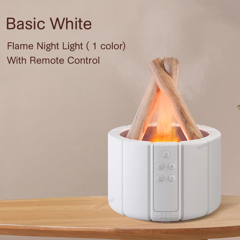 Bonfire Air Humidifier  Simulated Flame Aroma Diffuser Ultrasonic Cool Mist Maker Fogger LED Essential Oil Lamp Difusor