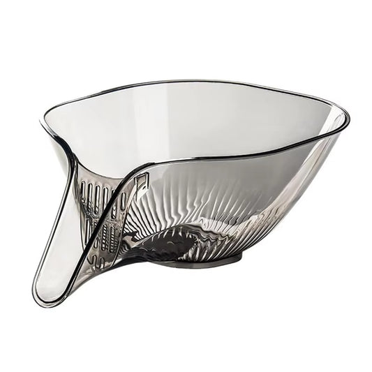 Kitchen Drain Basket Rice Sieve Colander Basket Plastic Strainer Basket Transparent Fruit Vegetable Drain Bowl Kitchen Tools