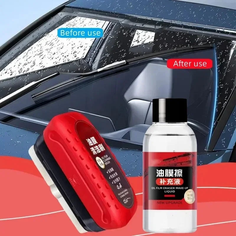 Car Glass Cleaner Cleaning Agent Restoring Windshield Luster Strongly Remove Dirt Car Glass Cleaning Brush Wash and Maintenance