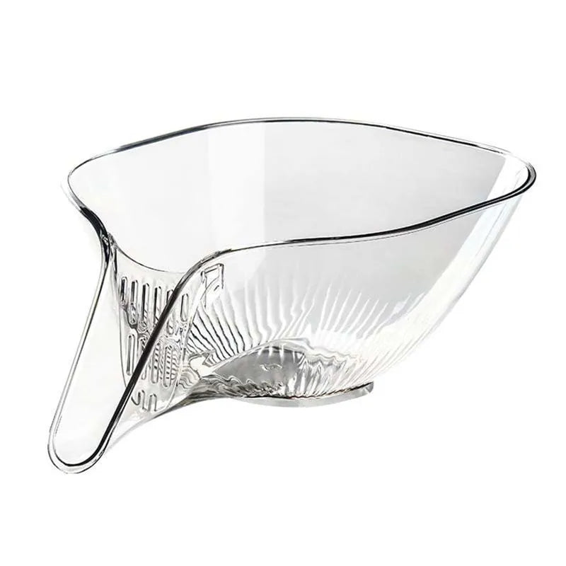 Kitchen Drain Basket Rice Sieve Colander Basket Plastic Strainer Basket Transparent Fruit Vegetable Drain Bowl Kitchen Tools