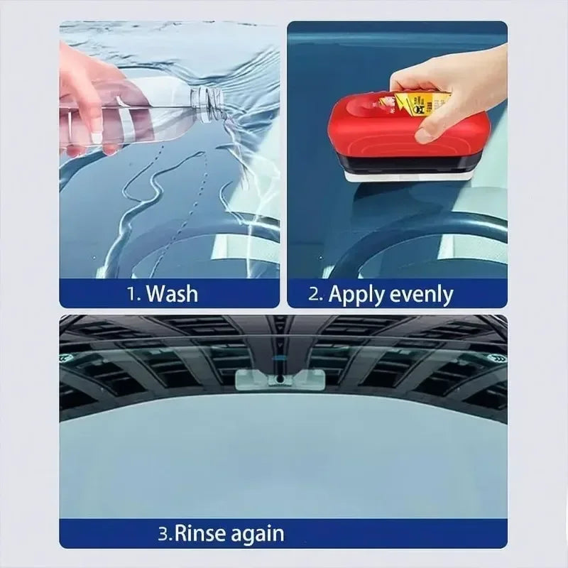 Car Glass Cleaner Cleaning Agent Restoring Windshield Luster Strongly Remove Dirt Car Glass Cleaning Brush Wash and Maintenance