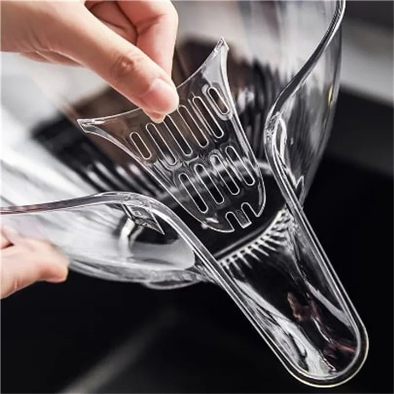 Kitchen Drain Basket Rice Sieve Colander Basket Plastic Strainer Basket Transparent Fruit Vegetable Drain Bowl Kitchen Tools