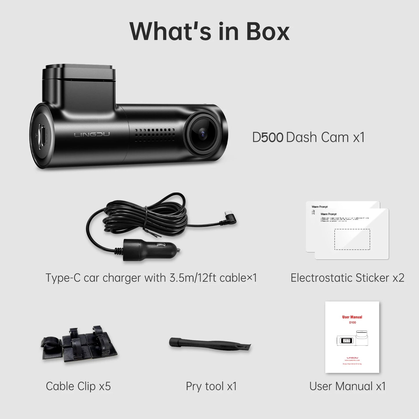 D500 Dash Cam Ultra HD 4K Built-In 5Ghz WI-FI GPS English Voice Control Dash Car Camera 24H Loop Recording D500 Car DVR