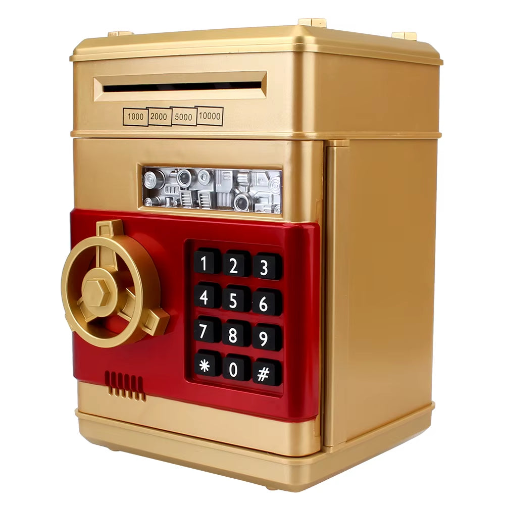 Cash Coins Saving Box Automatic Deposit Auto Scroll Paper Banknote ATM Password Money Boxes Electronic Piggy Bank Gift for Kids