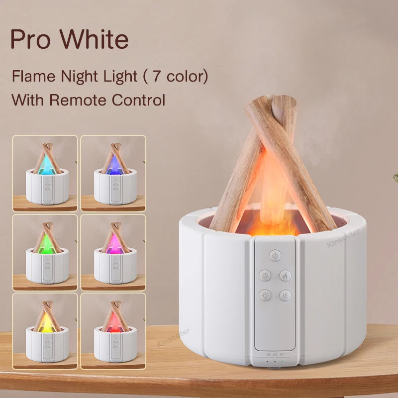 Bonfire Air Humidifier  Simulated Flame Aroma Diffuser Ultrasonic Cool Mist Maker Fogger LED Essential Oil Lamp Difusor