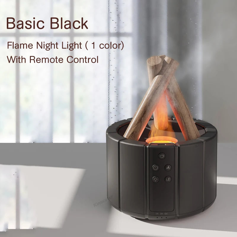 Bonfire Air Humidifier  Simulated Flame Aroma Diffuser Ultrasonic Cool Mist Maker Fogger LED Essential Oil Lamp Difusor