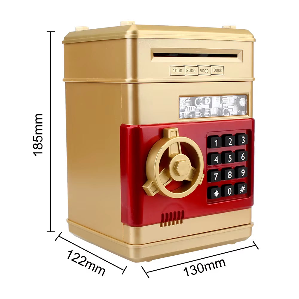 Cash Coins Saving Box Automatic Deposit Auto Scroll Paper Banknote ATM Password Money Boxes Electronic Piggy Bank Gift for Kids